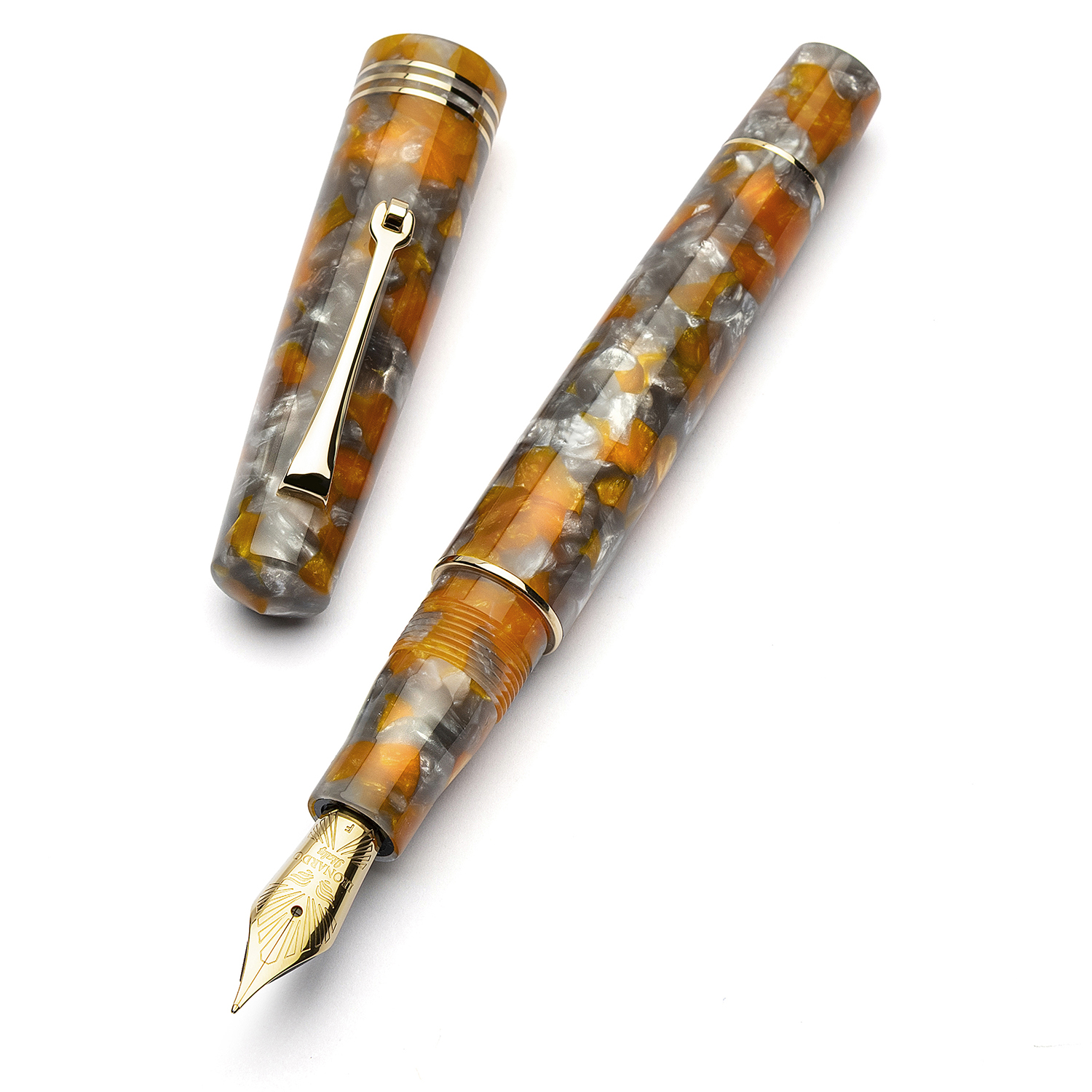 Leonardo Momento Zero Grande Flame〈F〉 Leonardo Momento Zero Lava e Cenere GT Fountain pen - Vulpen